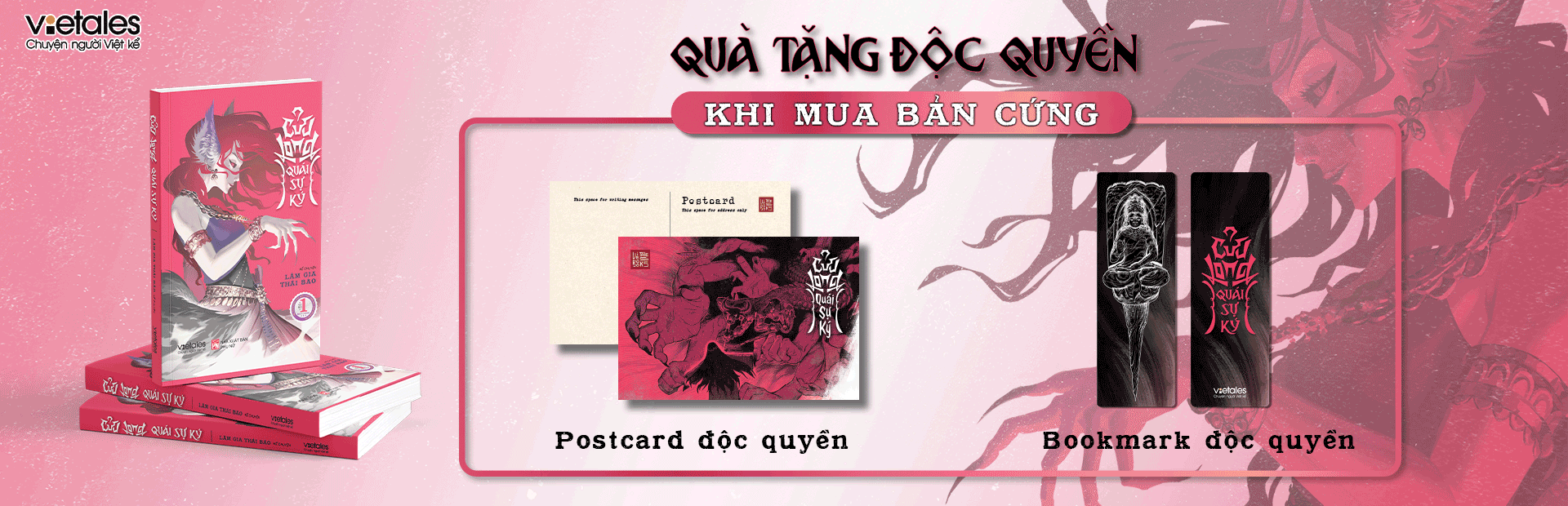Banner quảng bá sách Cửu Long Quái Sự Ký